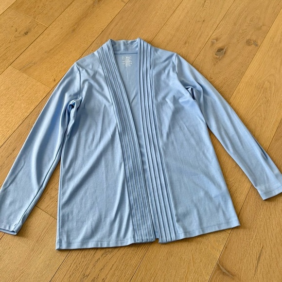 L.L. Bean Sweaters - L.L. Bean Open Front Blue Cardigan Small